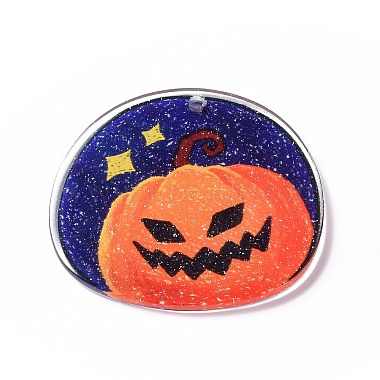 Halloween Theme Opaque Printed Acrylic Pendants(OACR-G013-03E)-2