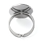 304 Stainless Steel Open Cuff Ring Components(STAS-Q308-05P)-3