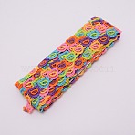 Heart Embroidered Polyester Ribbon, Edge Trim Ribbon, for DIY Sewing Supplies, Colorful, 1"(25mm), about 15yards/card(13.72m/card)(OCOR-WH0060-04)