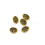 Tibetan Style Alloy Beads, Oval with Cloud, Antique Bronze, 13x10mm, Hole: 1.2mm(FIND-WH0173-449)