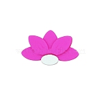 Lotus Food Grade Eco-Friendly Silicone Beads, Magenta, 18x30x8mm, Hole: 2.2mm(SIL-WH0013-50G)