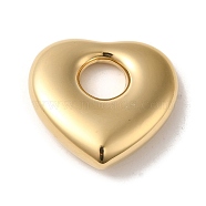 304 Stainless Steel Pendants, Heart Charm, Real 14K Gold Plated, 27x28x7.5mm, Hole: 8.5mm(STAS-L022-222G-A)