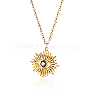 Eye Pattern Pendant Necklaces, Stainless Steel Cable Chain Necklaces for Women(SY1281-1)