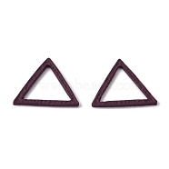 Spray Painted Alloy Linking Rings, Triangle, Purple, 17.5x20x1.5mm, Inner Diameter: 12.5x14mm(FIND-WH0050-59B)