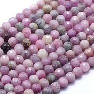 Natural Ruby Beads Strands, Faceted, Round, 8mm, Hole: 1mm, about 49pcs/Strand, 15.55 inch(39.5cm)(G-D0013-63B)