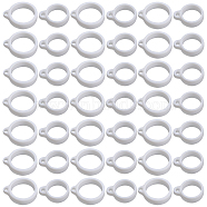 60Pcs 2 Style Silicone Pendant, for Electronic stylus & Lighter Making, Ring, White, 29x13~24.5x7mm, Hole: 3mm, 30pcs/style(SIL-GF0001-43C)