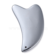 Synthetic Terahertz Stone Massage Tools, Heart Gua Sha Boards for Professional or Home Spa, Relaxing, Healing, Pain Relief, 86x50.5x7mm, Hole: 2.5mm(G-F767-08D)