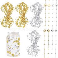Nbeads 2 Bags 2 Colors Plastic Bead Garland Strand, Great for Door Curtain and Wedding Decoration DIY Material, Round, Mixed Color, 0.2~7.5mm, 1 color/bag(KY-NB0001-32)