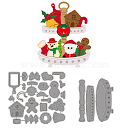 Christmas Theme Carbon Steel Cutting Dies Stencils, for DIY Scrapbooking, Photo Album, Decorative Embossing Paper Card, Stainless Steel Color, Christmas Themed Pattern, 79~113x74~83x0.8mm, 2pcs/set(DIY-WH0309-1206)