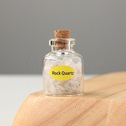 Quartz Crystal Display Decorations, Reiki Energy Stone Chip Wishing Bottle, 20x30mm(DJEW-PW0009-013A)