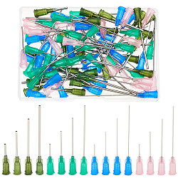 96Pcs 16 Style 304 Stainless Steel Glue Dispensing Needles, Mixed Color, 3~6.9x0.75~0.8cm, 6pcs/style(FIND-FG0002-95)