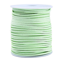 45M Faux Suede Cord, Faux Suede Lace, Pale Green, 2~2.5x1.5~2mm, about 50 Yards(45m)/Roll(LW-M003-02)