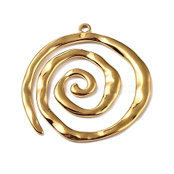 304 Stainless Steel Pendants, Vortex Charm, Golden, 42x41x2mm, Hole: 2.5mm(X-STAS-P395-05G)