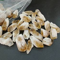 Rough Raw Natural Citrine Beads, No Hole/Undrilled, Nuggets, 22~38x11~18x11~16mm, about 84pcs/500g(G-I303-01A)
