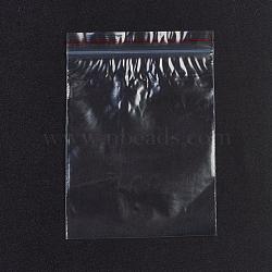 Plastic Zip Lock Bags, Resealable Packaging Bags, Top Seal, Self Seal Bag, Rectangle, Red, 10x7cm, Unilateral Thickness: 1.1 Mil(0.028mm)(OPP-G001-E-7x10cm)