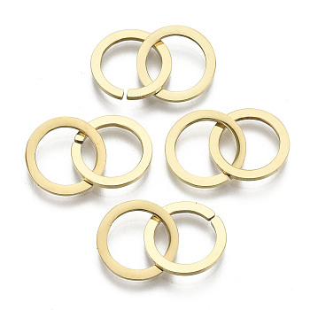 201 Stainless Steel Linking Rings, Quick Link Connectors, Laser Cut, Ring, Golden, 12x1mm, Inner Diameter: 9mm, about 2pcs/set