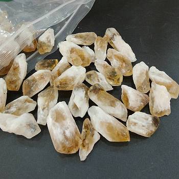 Rough Raw Natural Citrine Beads, for Tumbling, Decoration, Polishing, Wire Wrapping, Wicca & Reiki Crystal Healing, No Hole/Undrilled, Nuggets, 22~38x11~18x11~16mm, about 84pcs/500g