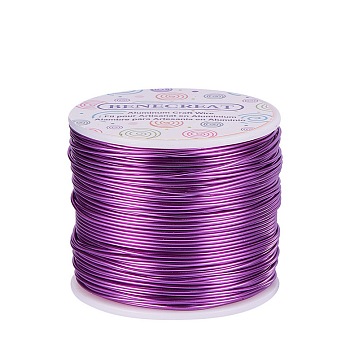 Round Aluminum Wire, Purple, 17 Gauge, 1.2mm, about 380.57 Feet(116m)/roll