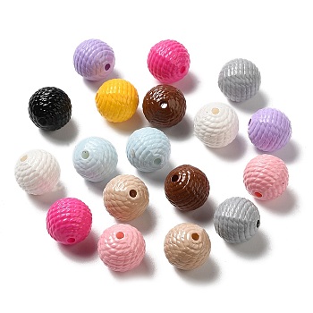 Acrylic Beads, Yarn Ball, Mixed Color, 15.5mm, Hole: 2.5mm