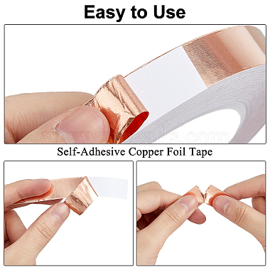 Cintas adhesivas de lámina de cobre dicosméticas con parte posterior adhesiva(TOOL-DC0001-10A)-5