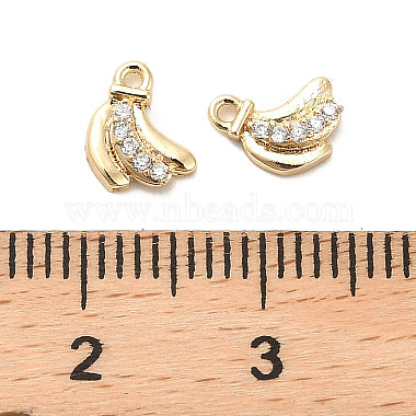 Brass Micro Pave Clear Cubic Zirconia Charms(KK-C054-12G)-3