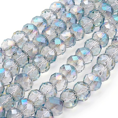 10mm DarkTurquoise Abacus Electroplate Glass Beads