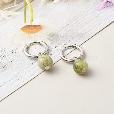 Natural Qinghai Jade Beads Earrings for Girl Women Gift(EJEW-JE04607-02)-4