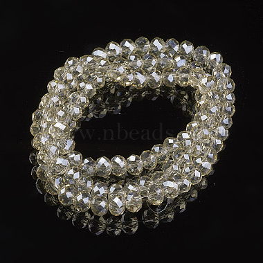 plaquent verre transparent perles brins(EGLA-A034-T2mm-Y06)-2
