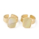 Natural Shell Rectangle Open Cuff Ring(STAS-E125-05G)-2