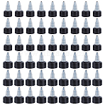 100Pcs 2 Styles Plastic Squeeze Bottle Lids, Black, 4~4.15x2.3~2.7mm, 50pcs/style(KY-OC0001-58)