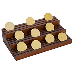 Wood Coin Display Cases, Rectangle, Sienna, 25x15x6cm(ODIS-WH0086-125)