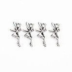 Tibetan Style Alloy Pendants, Cadmium Free & Lead Free, Elf, Antique Silver, 17x8x1.5mm, Hole: 1.8mm(X-TIBE-S320-198AS)