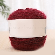 Wool Knitting Yarn, for Garments Scarves Sweater Shawl Hats, Dark Red, 200g/skein(PW-WG0A433-55)