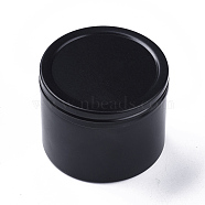 Round Aluminium Tin Cans, Aluminium Jar, Storage Containers for Cosmetic, Candles, Candies, with Screw Top Lid, Gunmetal, 5.1x4cm(X-CON-F006-04B)