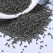 MIYUKI Delica Beads, Cylinder, Japanese Seed Beads, 11/0, (DB1175) Galvanized Matte Graphite, 1.3x1.6mm, Hole: 0.8mm, about 2000pcs/10g(X-SEED-J020-DB1175)