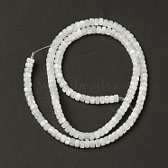 Natural Trochid Shell/Trochus Shell Beads, Heishi Beads, Flat Round/Disc, Creamy White, 4x2.5mm, Hole: 0.9mm, about 158pcs/strand, 15.47''(39.3cm)(BSHE-B005-12)