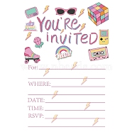 Invitation Cards, for Birthday Wedding Party, Rectangle with Word You're Invited, Violet, 15.2x10.1cm(DIY-WH0208-010)