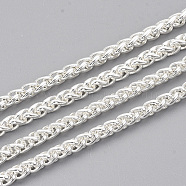 304 Stainless Steel Rope Chains, Unwelded, with Spool, Silver Color Plated, 3mm, Link: 4.5x3x1mm, about 32.8 Feet(10m)/roll(CHS-T002-06)