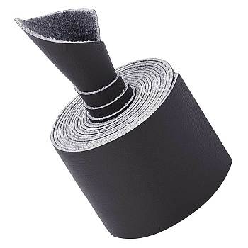 Flat Microfiber Imitation Leather Cord, Garment Accessories, Gray, 50x1.5mm, about 2.19 Yards(2m)/Roll