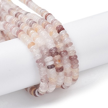 Natural Quartz Beads Strands, Rondelle, 4.5x2.5mm, Hole: 0.8mm, about 158pcs/strand, 15.55 inch(39.5cm)
