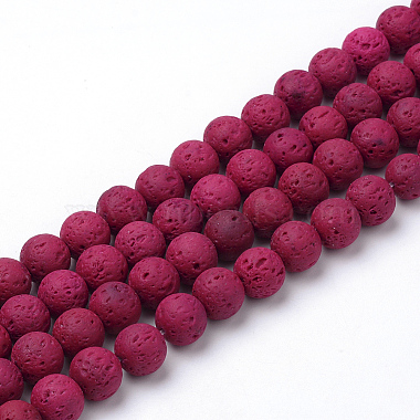 Synthetic Lava Rock Beads Strands(G-S247-8mm-M-1)-2