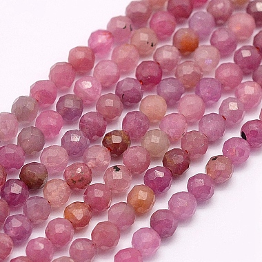 3mm Magenta Round Ruby Beads