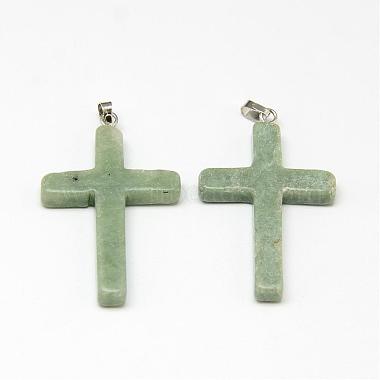 Platinum Cross Jade Pendants