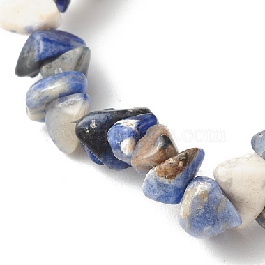 Natural Sodalite Beads Stretch Bracelets for Children(BJEW-JB06388-03)-4