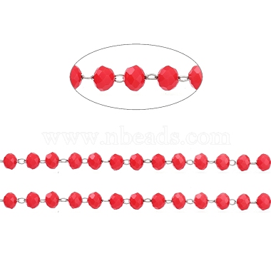 Chaînes de perles acryliques à facettes faites à la main(CHS-M003-16P)-3