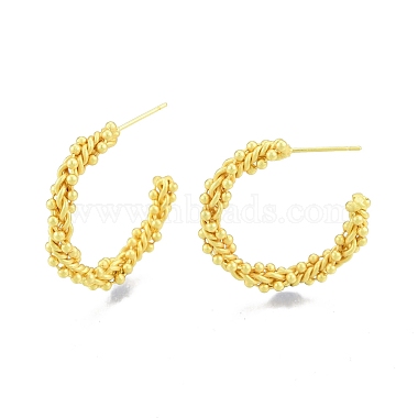 Brass Twist Rope Stud Earrings(EJEW-G322-08MG)-3