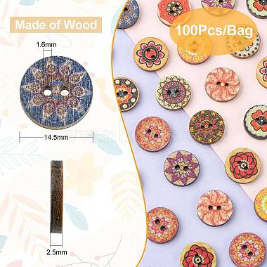 Printed Wooden Buttons(WOOD-CJC0007-03)-2