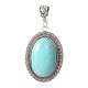 Synthetic Turquoise Big Pendants(PALLOY-K215-06A-AS)-1