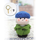 Boy with Hat DIY Keychain Needle Felting Kit(DIY-I098-02)-1