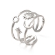 Star & Moon & Sun 304 Stainless Steel Open Cuff Ring Findings(STAS-E066-10P)-1